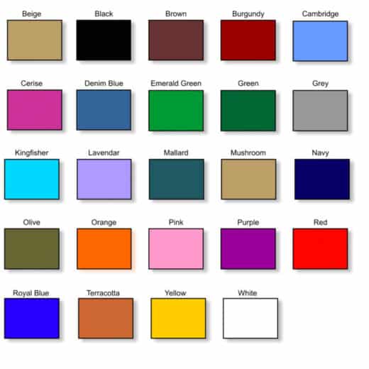 Thermatex Color Chart