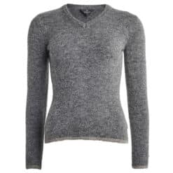 Azurra Strikket Sweater Dark Grey Front