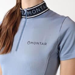 Lyra Viv Wide Logo Polo Ocean Blue