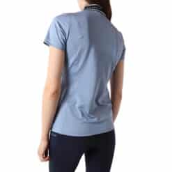 Lyra Viv Wide Logo Polo Rear Ocean Blue