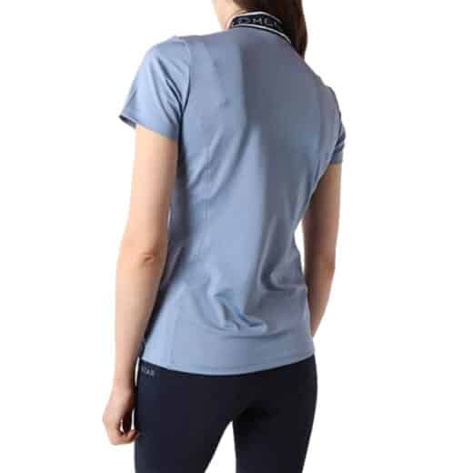 Lyra Viv Wide Logo Polo Rear Ocean Blue