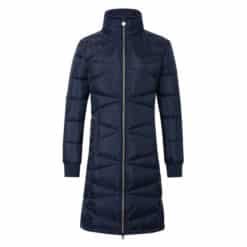 Front Quilted Coat Navy