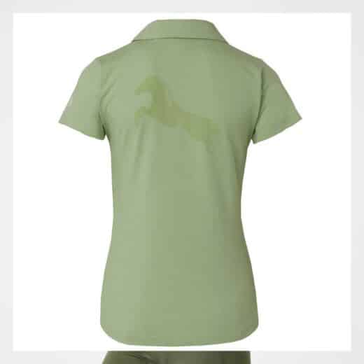 Kia T-Shirt med Krave & V-Hals Light Green