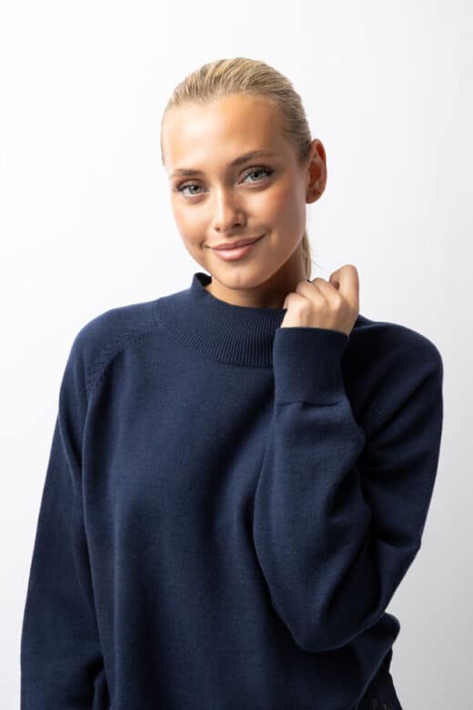 Faye Uldmix Pullover, B Vertigo, 52UDD, TItan Navy