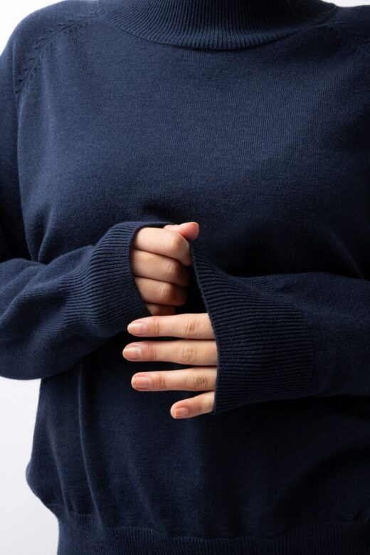 Faye Uldmix Pullover, B Vertigo, 52UDD, TItan Navy