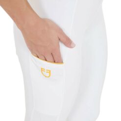 Slim Fit Ridetights Hvid Detail Side Pocket