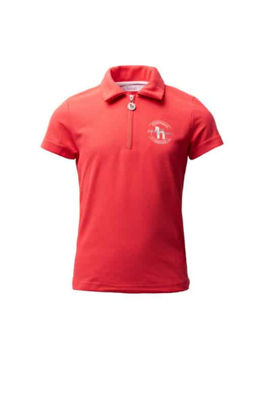 Horze Fay Junior Polo Shirt, Diva Pink, P5PNN-351