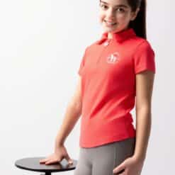 Horze Fay Junior Polo Shirt, Diva Pink, P5PNN-351