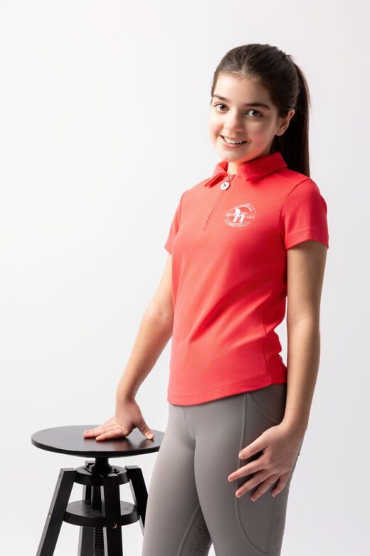 Horze Fay Junior Polo Shirt, Diva Pink, P5PNN-351