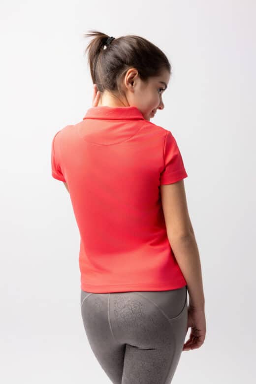 Horze Fay Junior Polo Shirt, Diva Pink, P5PNN-351