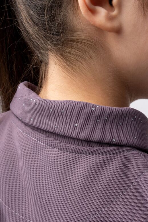 Horze Fay Junior Polo Shirt, Black Plum, P5PNN-454