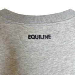 Sweatshirt Grey Melange Detail logo neck
