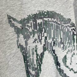 Sweatshirt Grey Melange Printed Horse Front