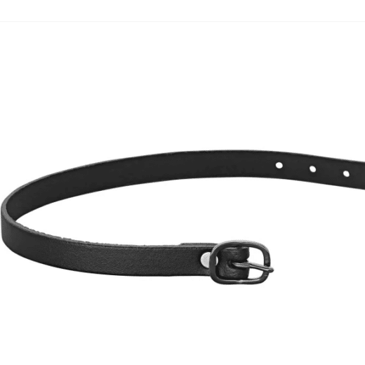 HS SPRENGER Sorte Læder Sporeremme, 45cm