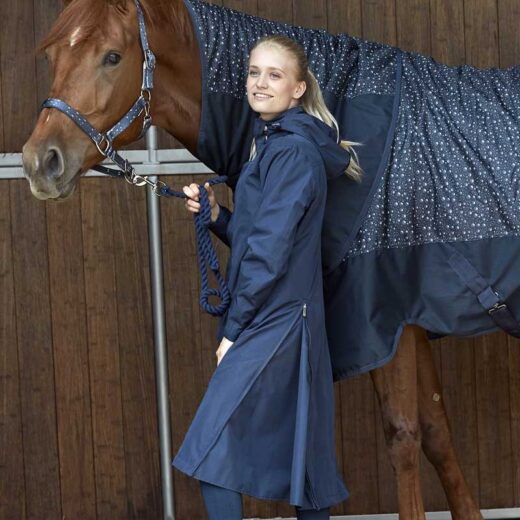 EQUIPAGE Heaven Lang Regnjakke, Navy - Image 5
